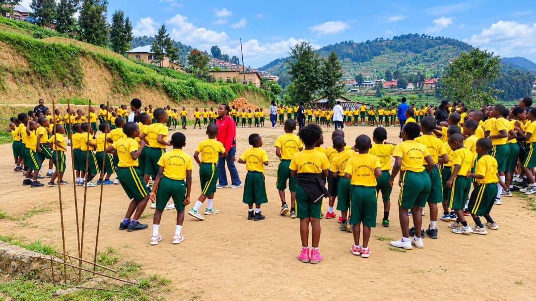 Learners participating in school activities at Goshen Christian School